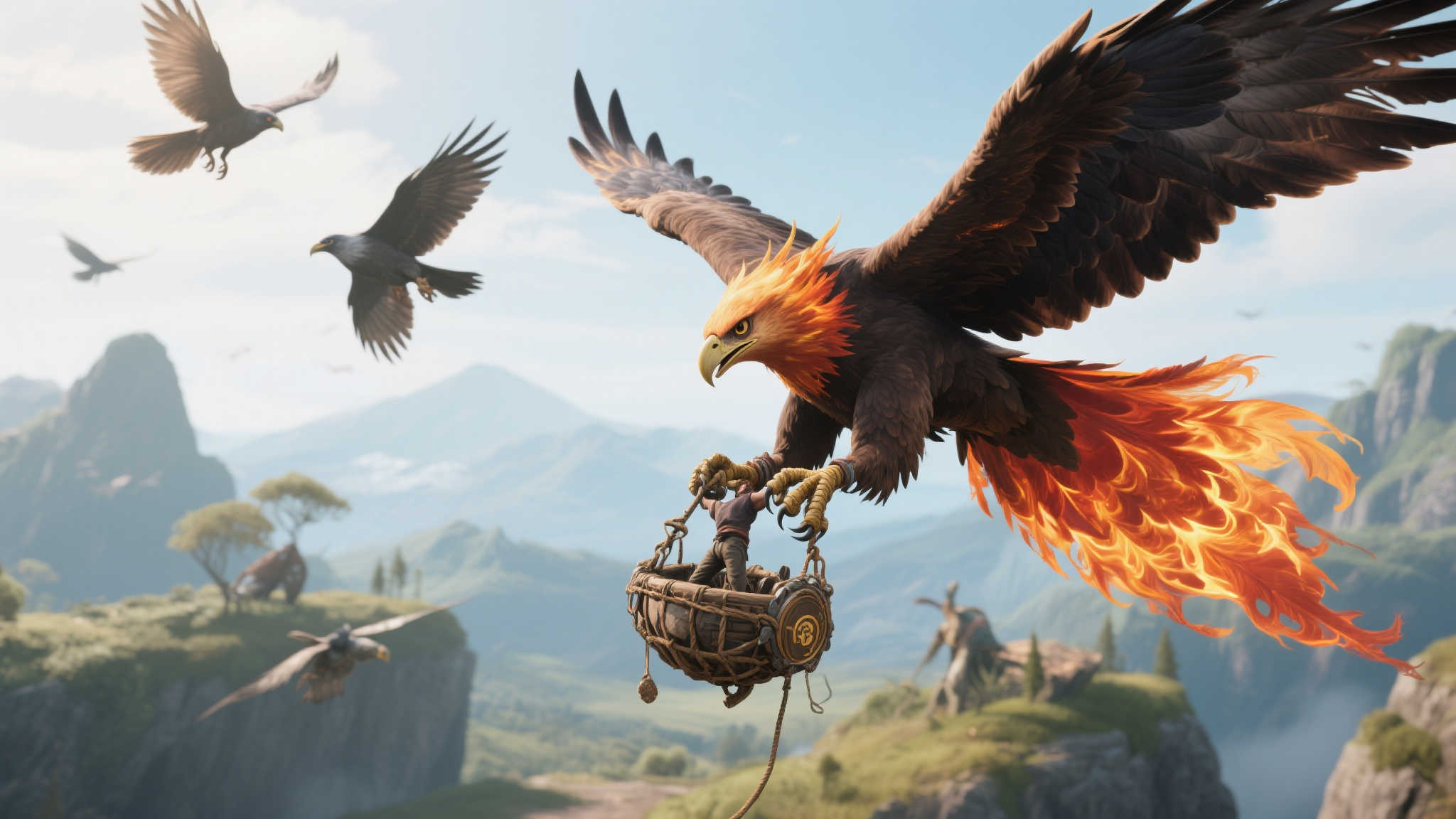 《帕鲁》新玩法:鸟不载人滑翔,那就让人被鸟抓着飞! 二:如何将鸟抓人的机制融入游戏
要实现